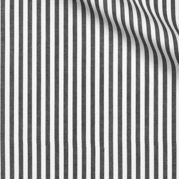Black striped french cuff poplin cotton Dress Shirt