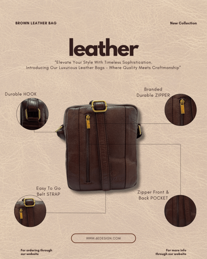 Brown Leather Bag - KL47