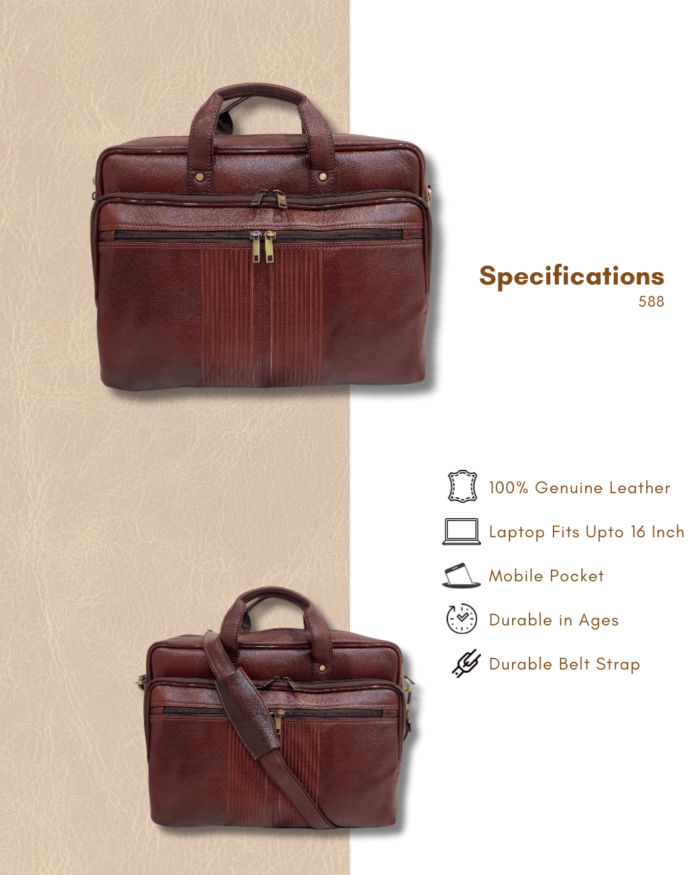Brown Leather Bag - RN588