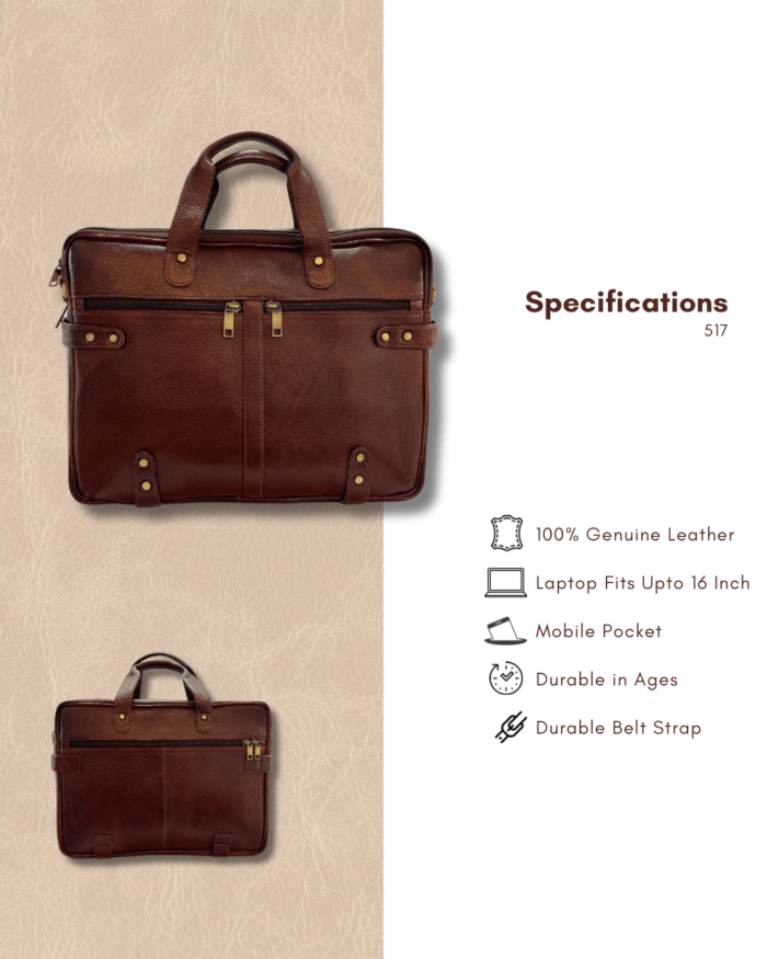Brown Leather Bag - RN517