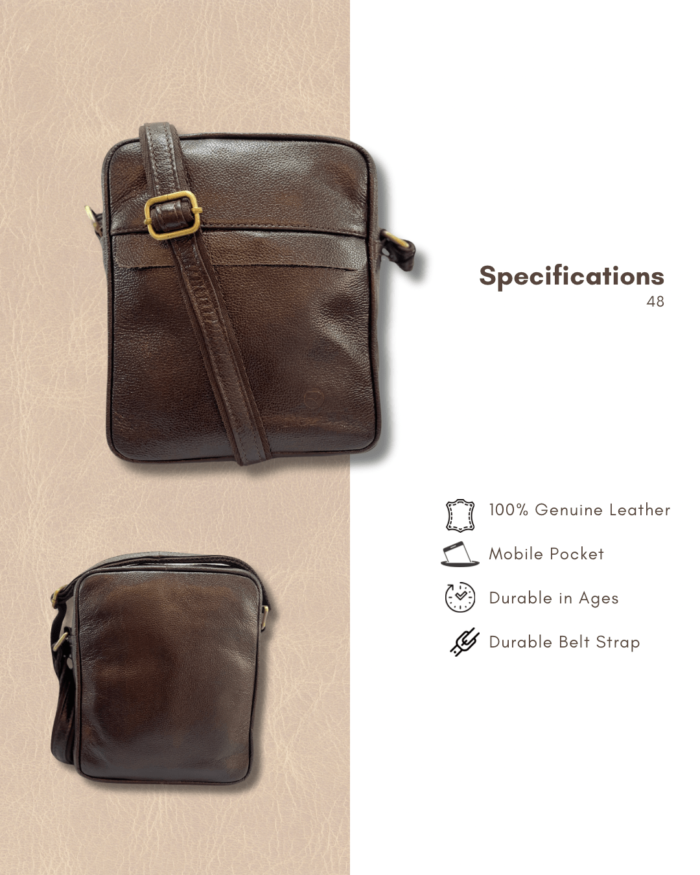 Brown Leather Bag - KL48