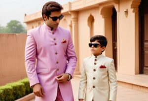 Image of Jodhpuri Suit for Father and Son