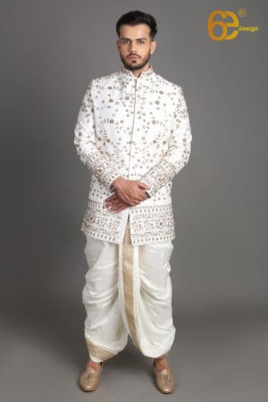 Classic Creme Sherwani Set