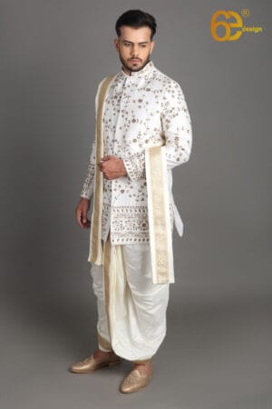 Classic Creme Sherwani Set