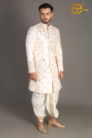 Warm Creme Sherwani Set