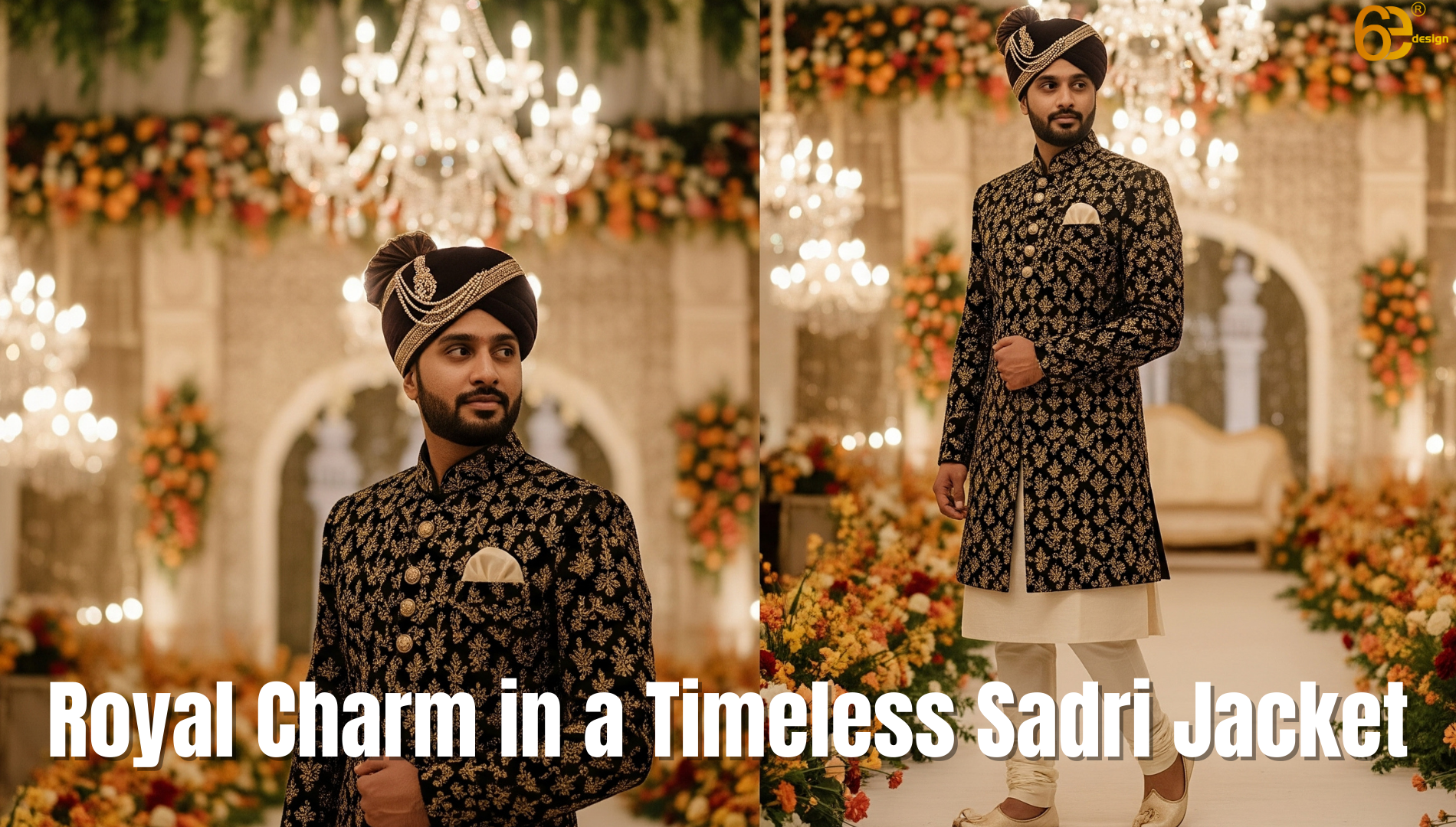 Royal Charm in a Timeless Sadri Jacket