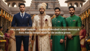 Groom Wedding Dress in Hyderabad – Latest Sherwani & Pattu Pancha Designs
