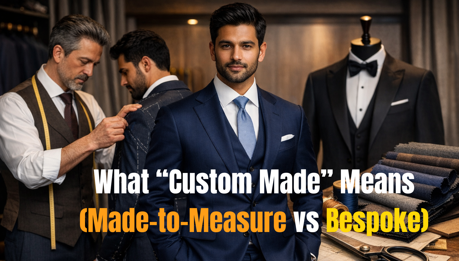 Custom Made Suits for Men: Fit, Fabrics, Process & Pricing