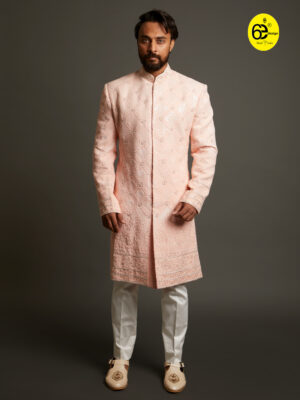 Lucknowi Chikankari Work Sherwani