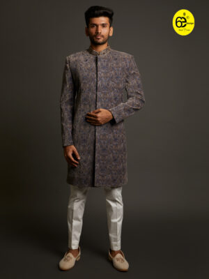 Kashmiri Aari Thread Work Sherwani for Groom