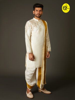 Kanchi Pattu Set with Zardosi Work