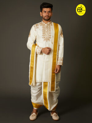 Heavy Zardosi Work South Indian Wedding Set