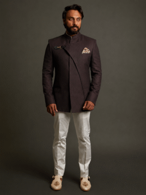 brown pattern bandhgala