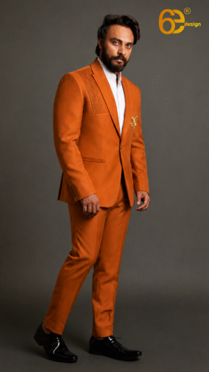 Amber Color Suit for Men | Elegant Formal Wear