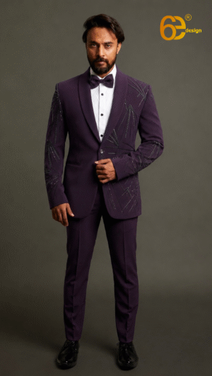 Lavender Tuxedo for Reception