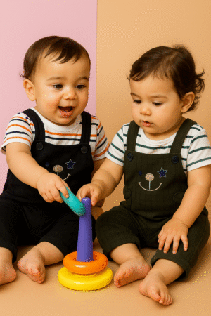Little Kids Unisex Dungaree Set – Cute Casual Romper