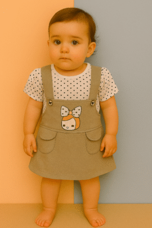 Cute Frog Dungaree Combo Set for Kids