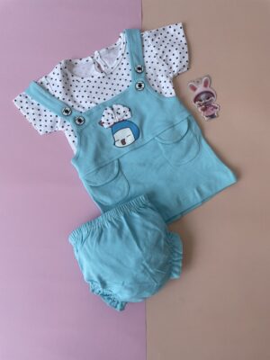 Cute Frog Dungaree Combo Set for Kids