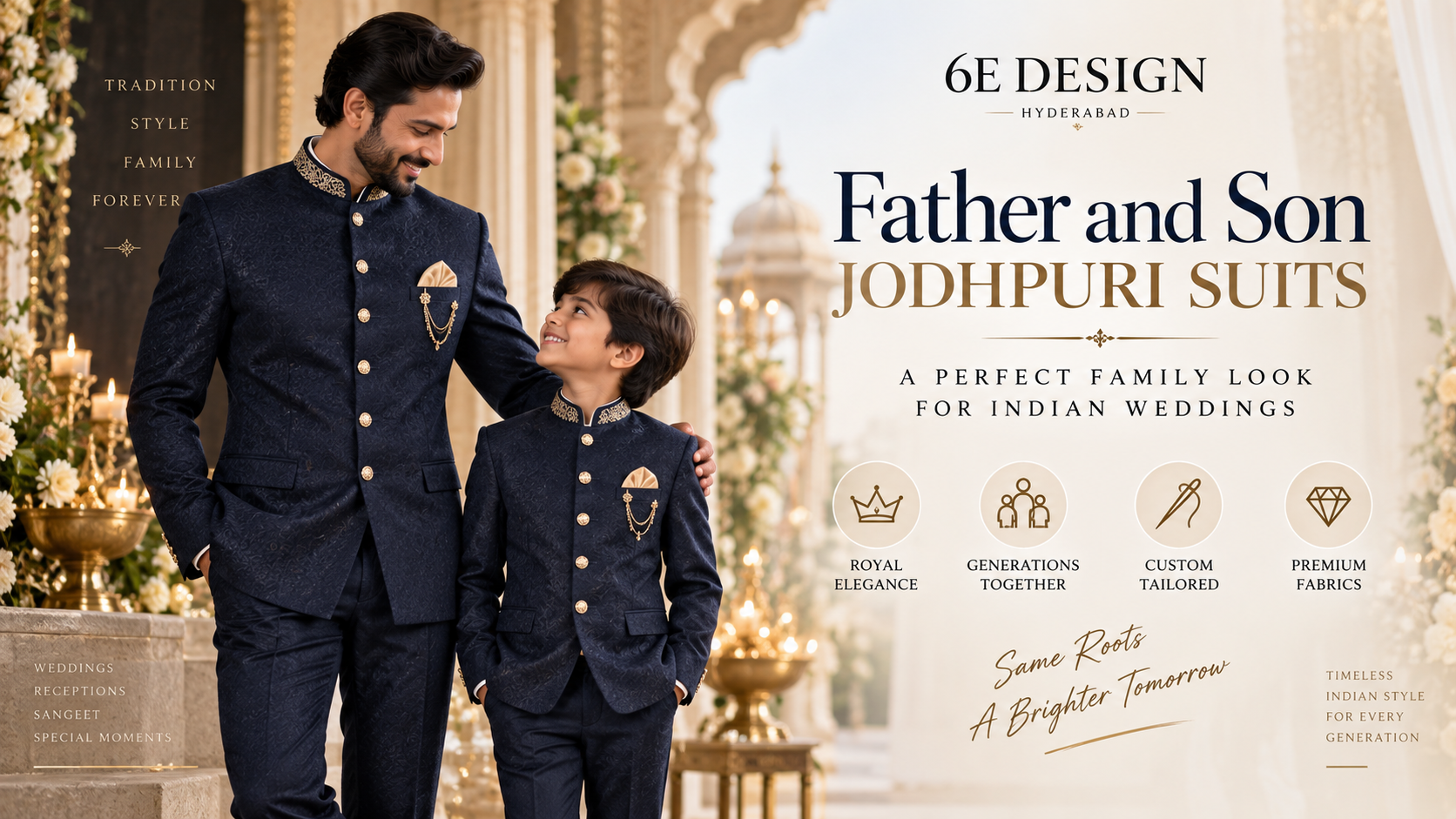 Father and Son in Jodhpuri Elegance